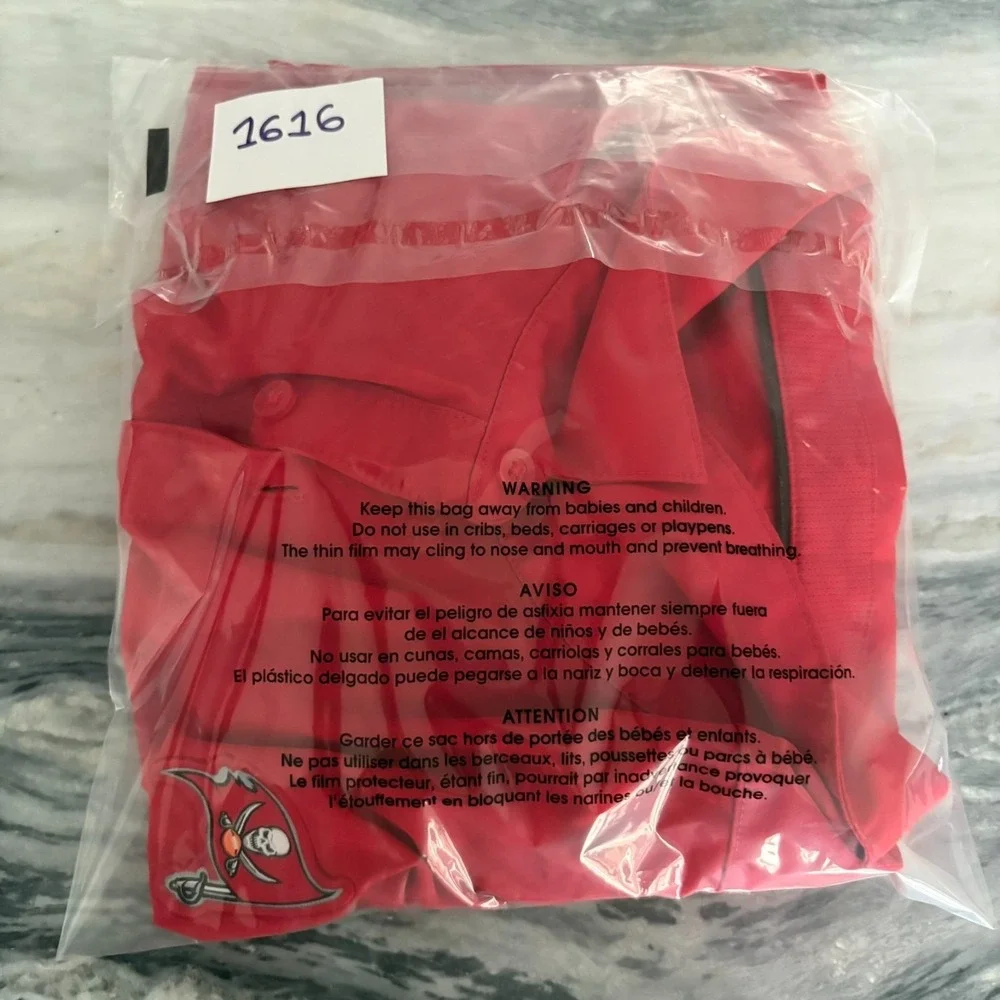 Nike Dri-Fit Mens Red Stretch Tampa Bay Buccaneers NFL On-Field Polo Shirt 2XL